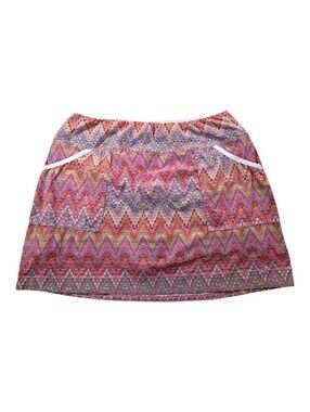 FORAY GOLF Patch Pocket Skirt Women’s L Golf tennis Skort Digital Zigzag